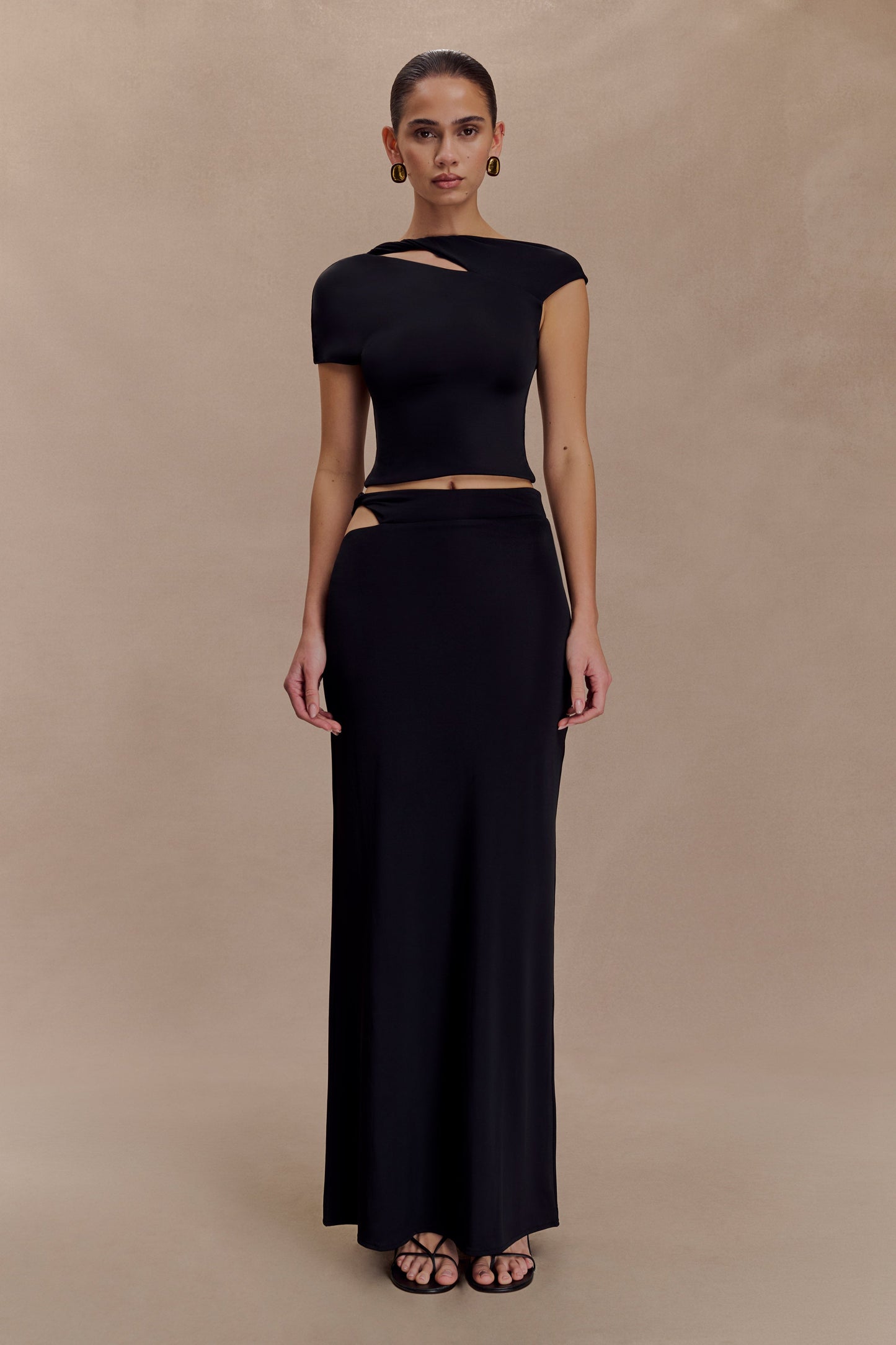 Haut de bain à torsades Slinky de Haven - Noir