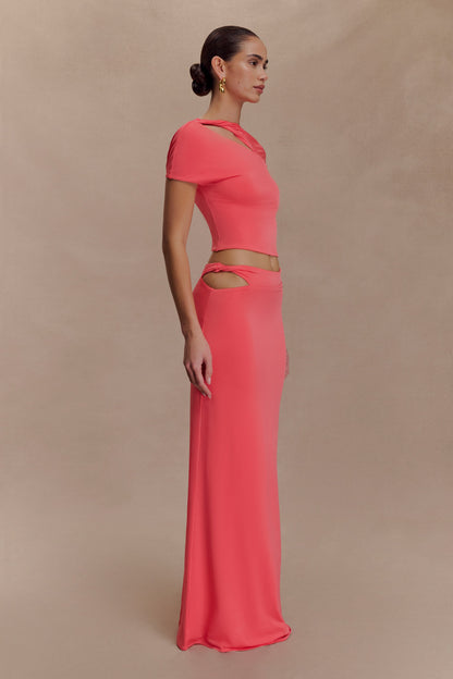 Haut de bain à torsades Haven Slinky - Corail