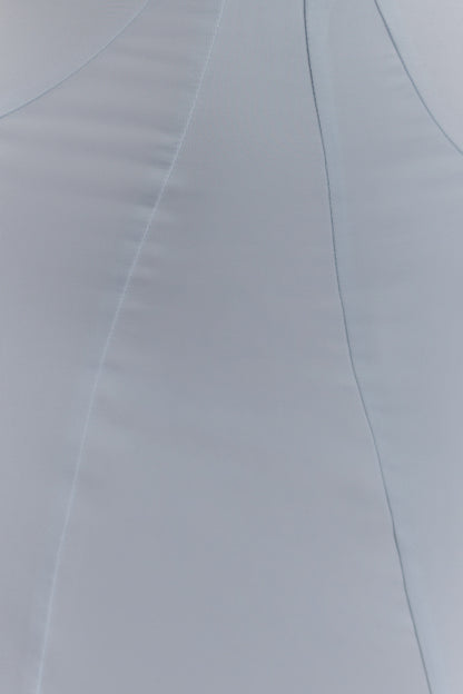 Juliette Robe Maxi Étroite avec Écharpe - Bleu Clair