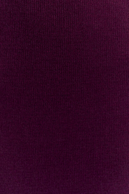 Sandrine Robe Maxi Tricoté Décolleté Croisé - Prune