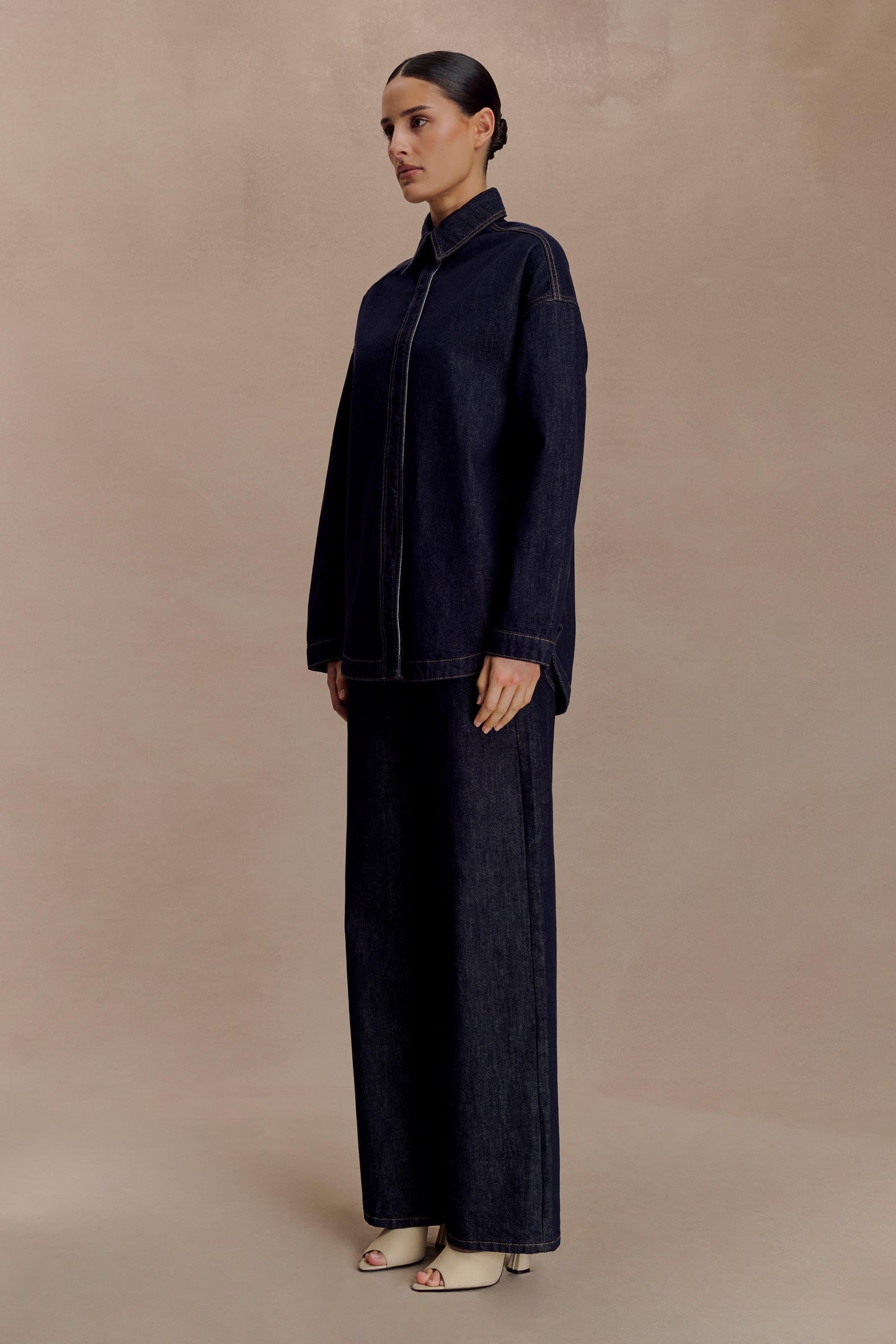 Chemise en jean oversize Lioda - Bleu indigo délavé