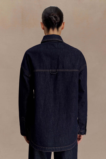 Chemise en jean oversize Lioda - Bleu indigo délavé