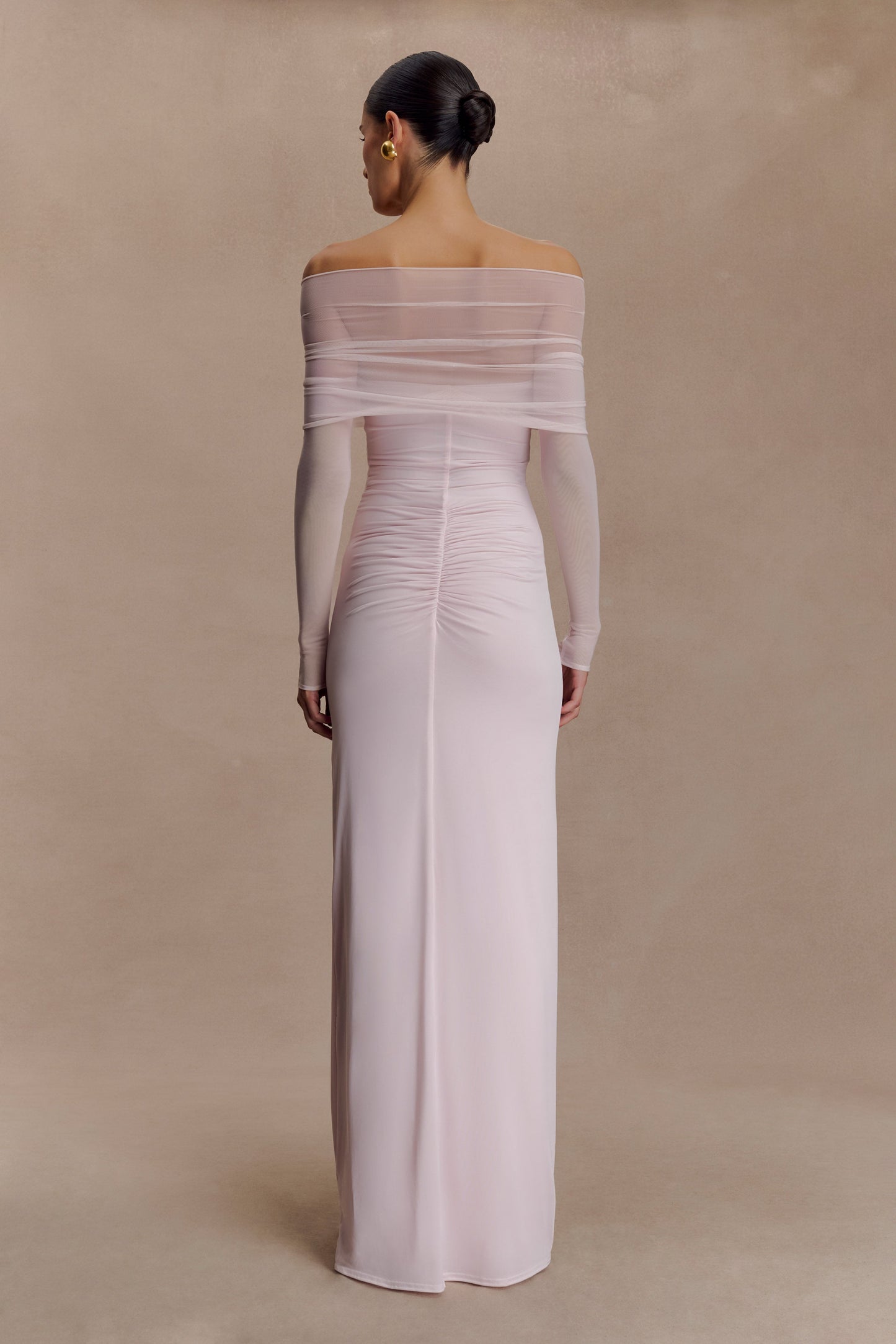 Robe Maxi Rafaella en Jersey et Maille - Rose Pâle