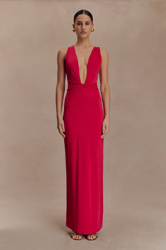 Robe Maxi Étroite et Dégradée Stella - Rose Fushia