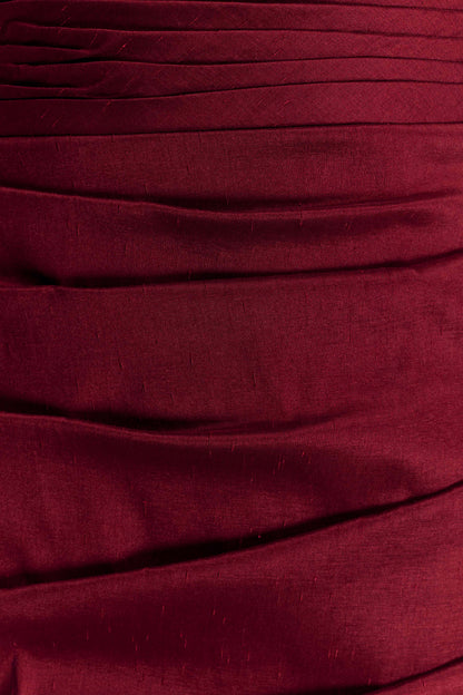 Thelma Bardot Maxi Dress - Wine