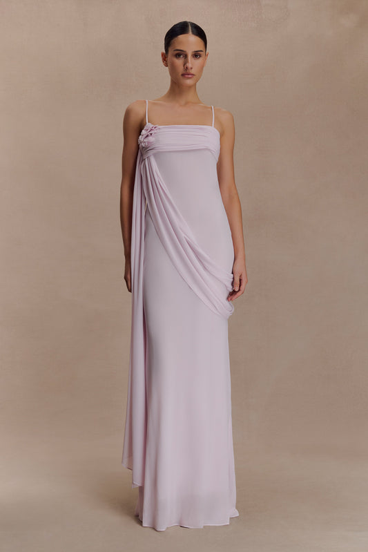 Robe Maxi en Chiffon Leena - Lilas Clair