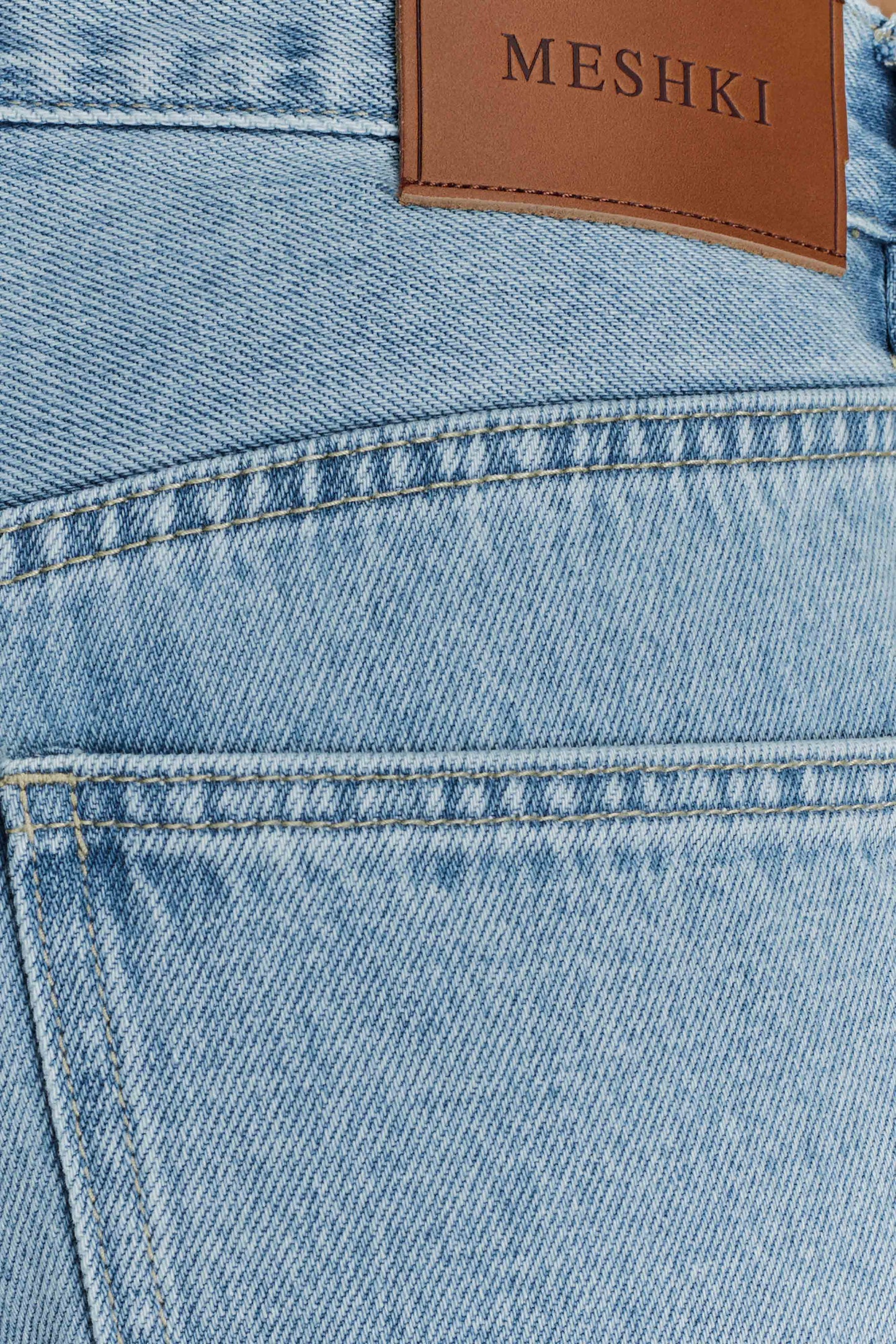 Jeans en jean taille mi-hauteur Mannon - Bleu des années 80