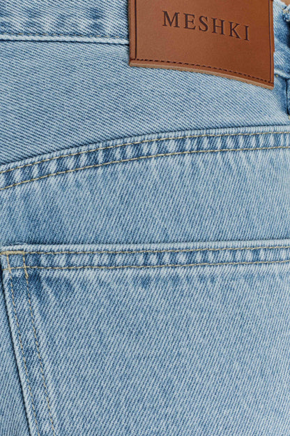 Jeans en jean taille mi-hauteur Mannon - Bleu des années 80