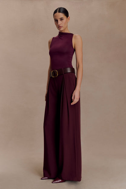 Haut moulant sans manches Hadleigh - Bourgogne