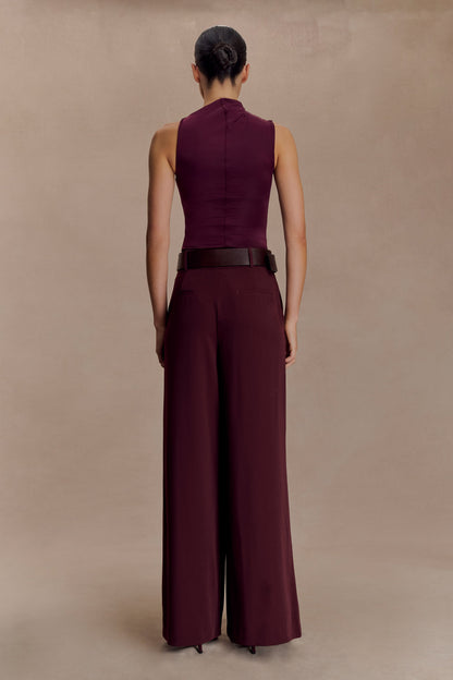 Haut moulant sans manches Hadleigh - Bourgogne