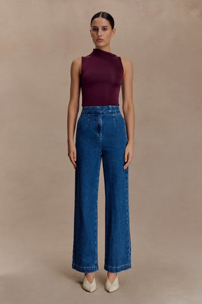 Haut moulant sans manches Hadleigh - Bourgogne