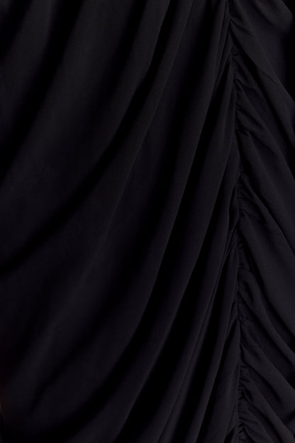 Robe Maxi en Chiffon à Plis Micaela - Noir