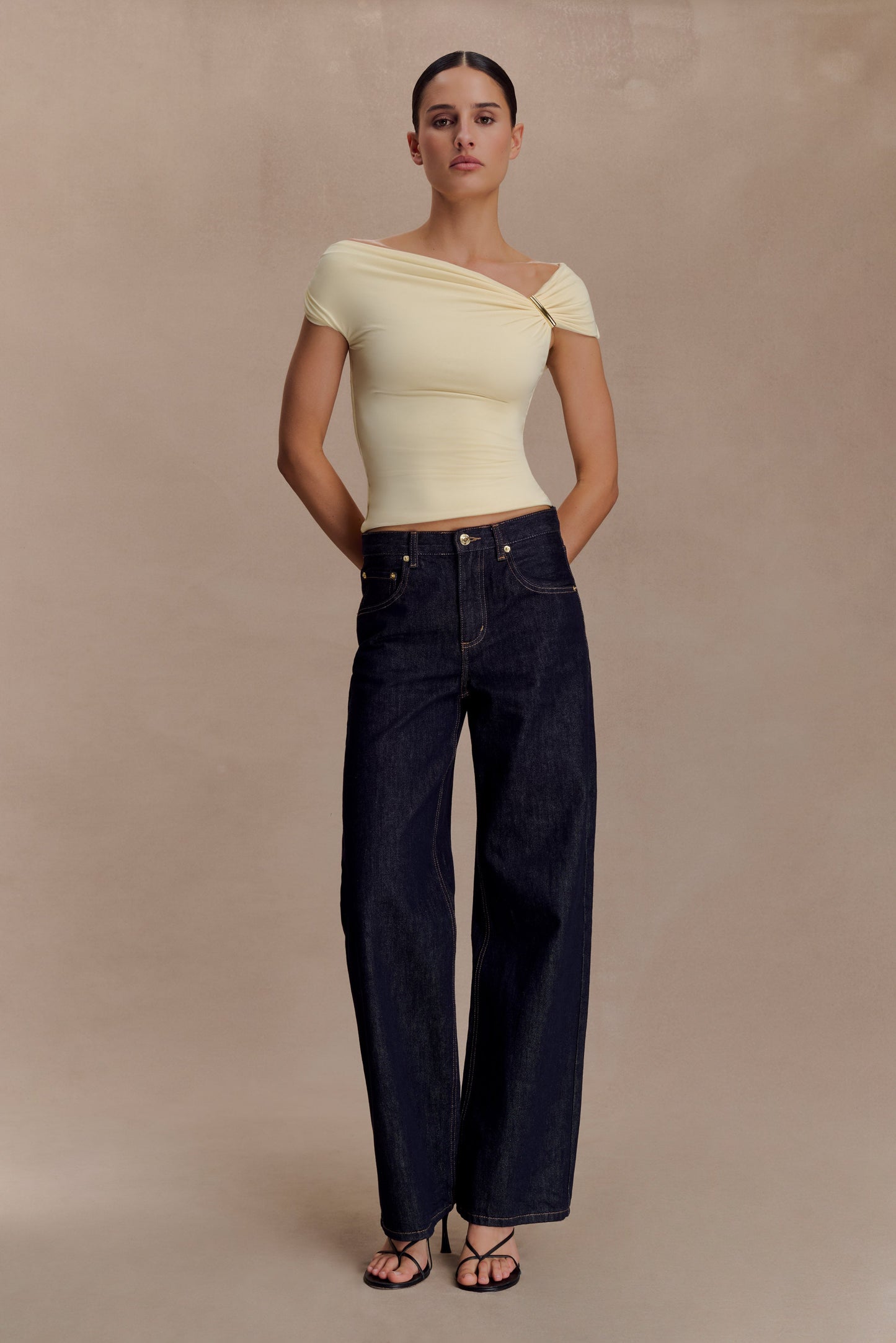 Top Kinsley Slinky avec accessoires - Jaune pâle