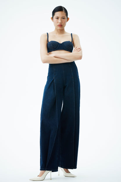 Jeans taille haute Beatrix - Bleu indigo
