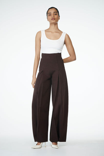 Jeans taille haute Beatrix - Chocolat