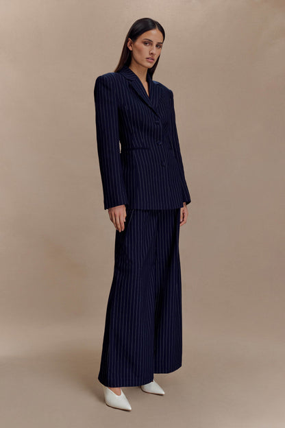 Blazer à taille ajustée Bellamy - Rayures bleu marine