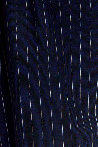 Pantalon large à plis Jacqueline - Rayures bleu marine