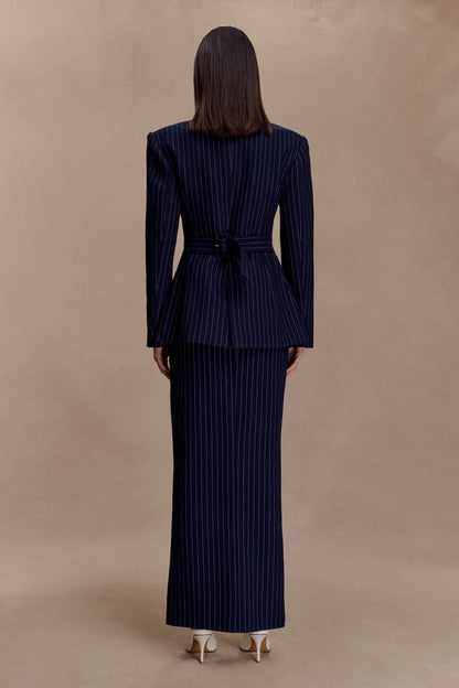 Jupe Maxi Cassie à Rayures - Bleu Marine