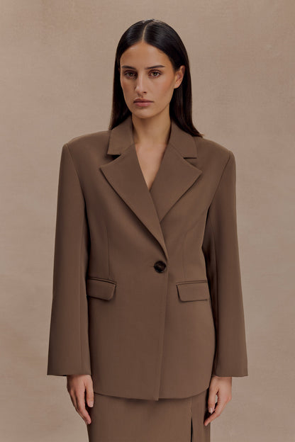 Blazer ample Mateo - Brun cacao