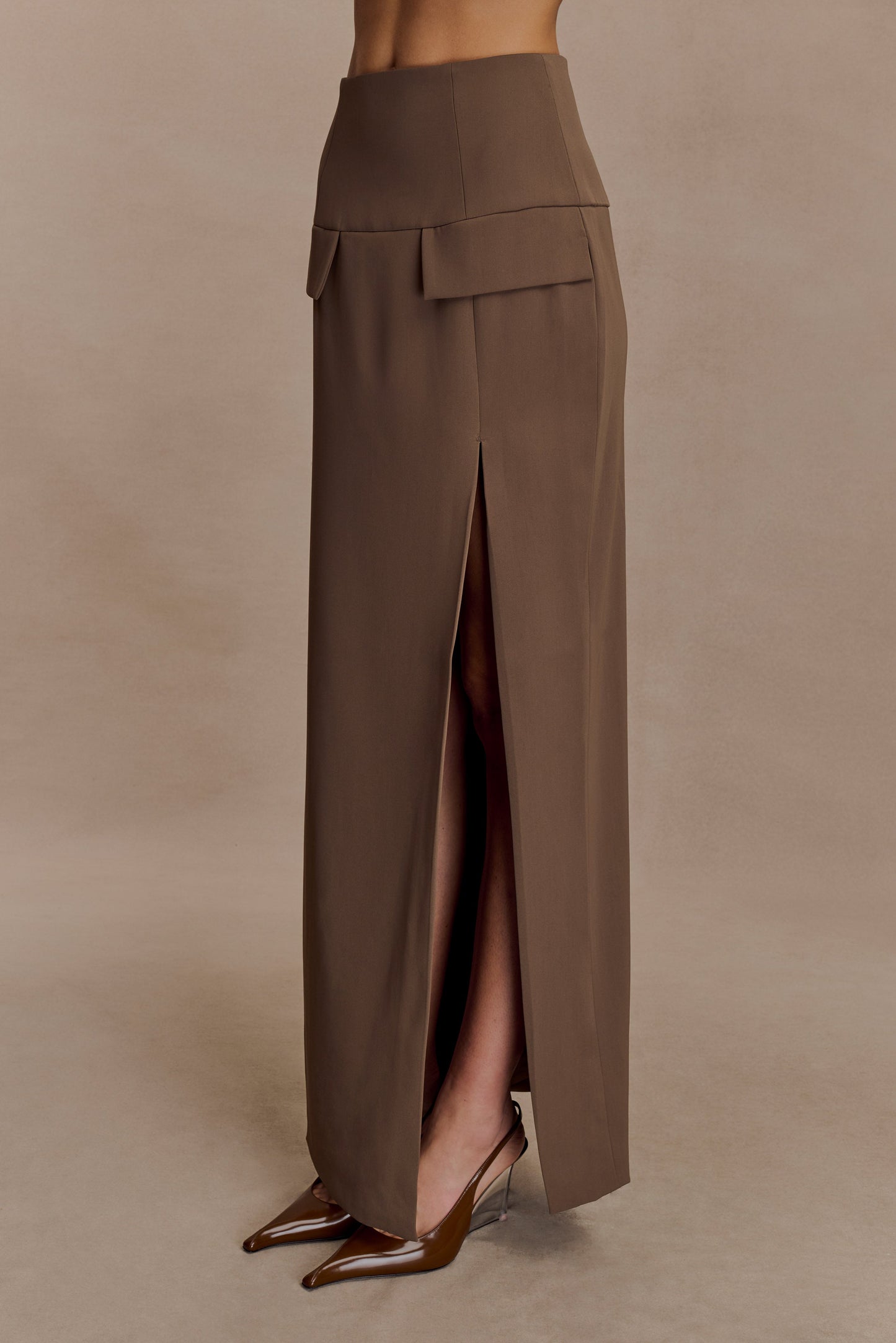 Jupe Maxi Cassie - Brun Cacao