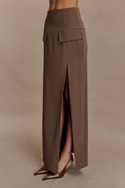 Jupe Maxi Cassie - Brun Cacao