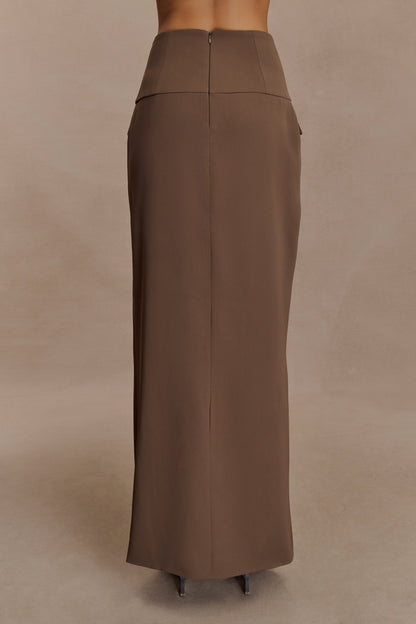 Jupe Maxi Cassie - Brun Cacao