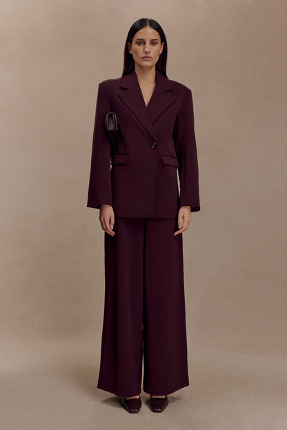 Blazer Mateo taille oversize - couleur bois de manguier