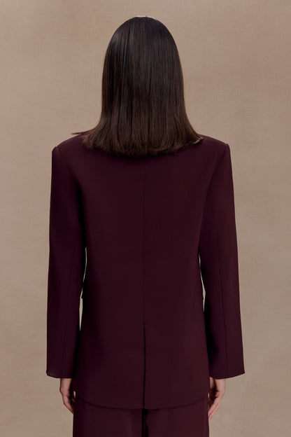 Blazer Mateo taille oversize - couleur bois de manguier