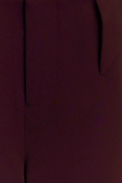 Pantalon tailleur Arlo à jambes larges - Brun-rouge
