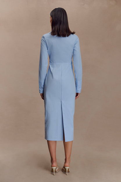 Robe-chemise asymétrique Mikaila - Bleu
