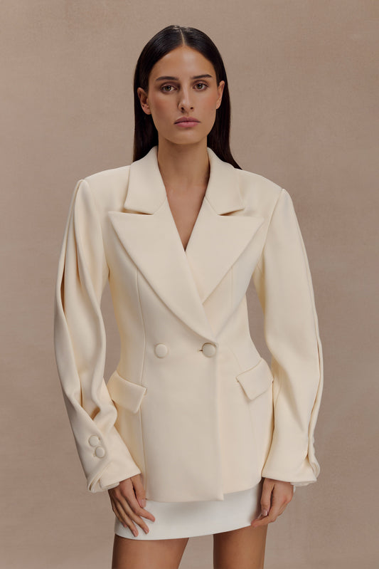 Blazer structuré Wesley - Crème glacée