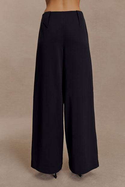 Pantalon tailleur à jambes larges Arlo - Noir