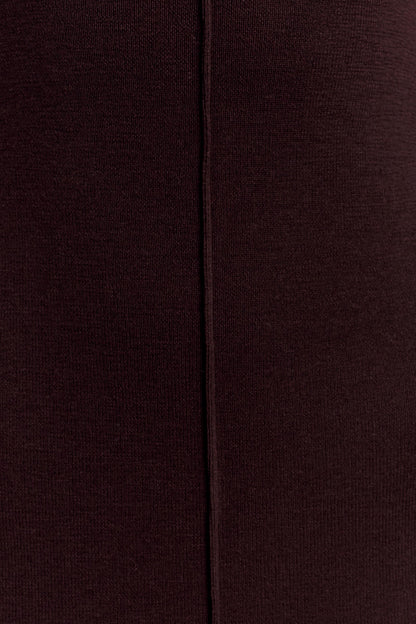 Robe Maxi à Manches Longues en Tricot de Laine Mérinos Cleona - Chocolat Intense