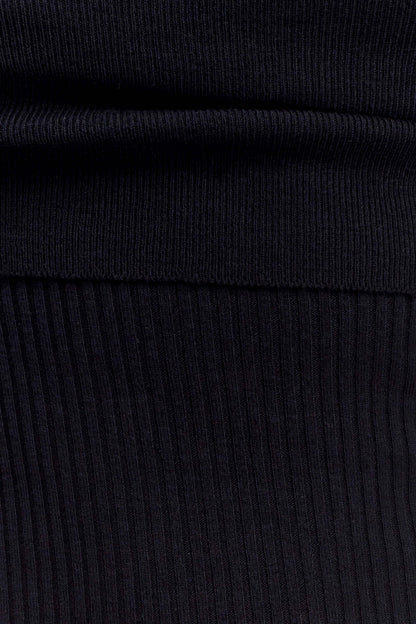 Zandie Robe mi-longue en tricot mélangé cachemire - Noir