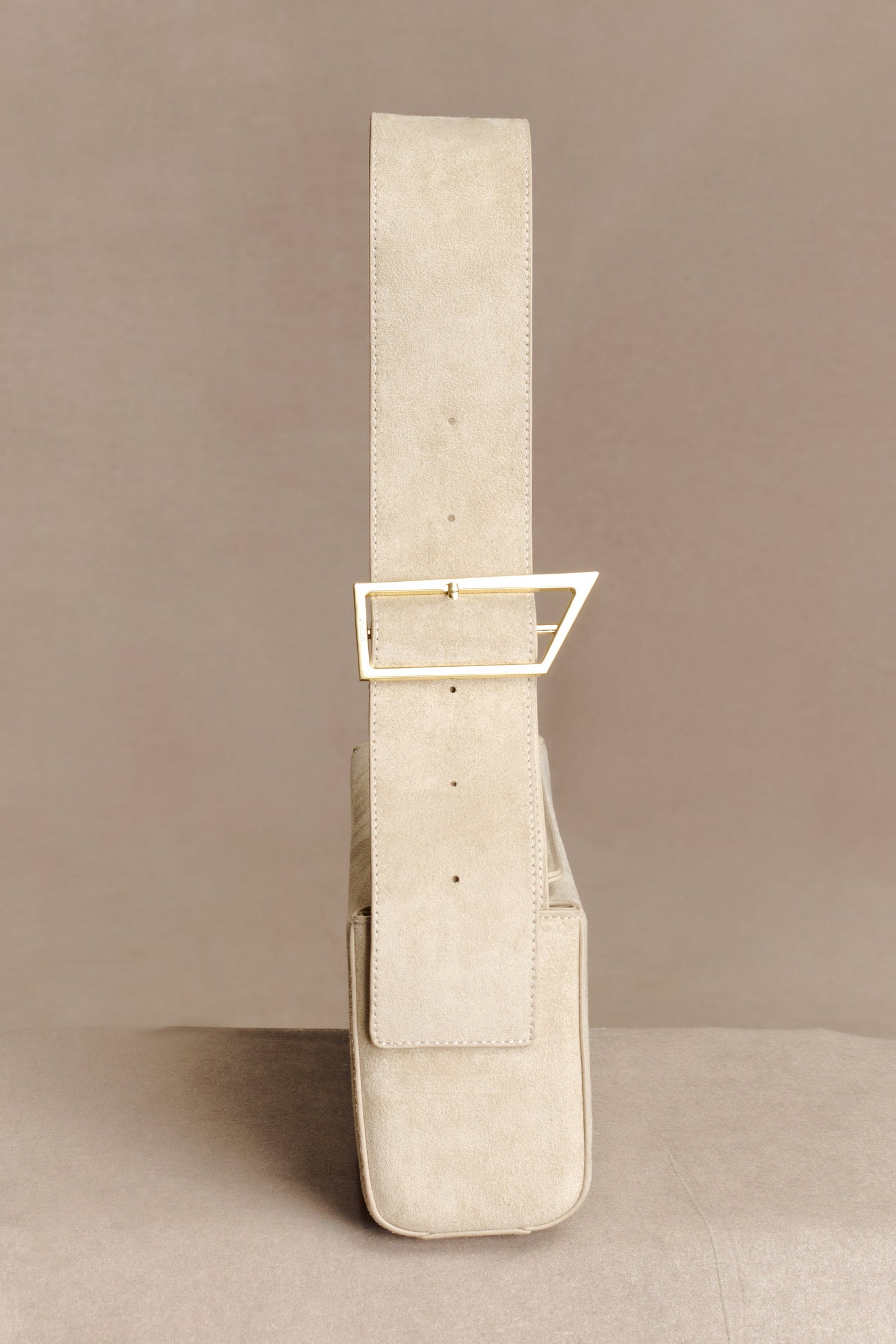 Sac à bandoulière Maria en simili daim - Pierre