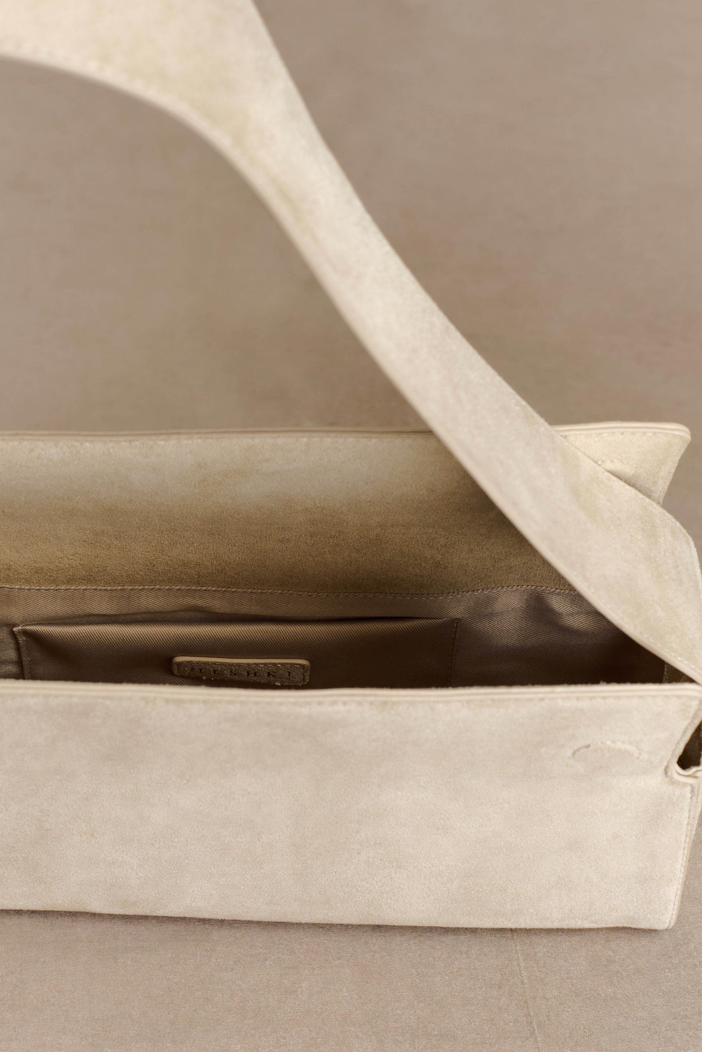 Sac à bandoulière Maria en simili daim - Pierre