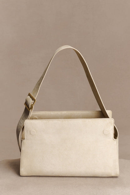 Sac à bandoulière Maria en simili daim - Pierre