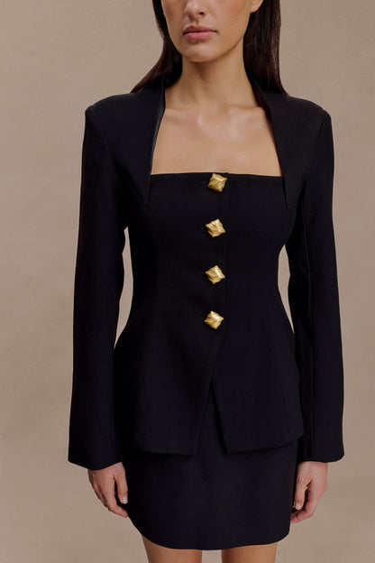 Blazer ajusté Christel - Noir