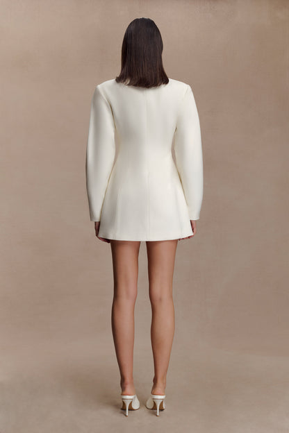 Mini-robe blazer Beatrice - Ivoire