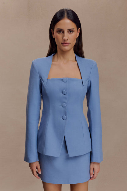 Blazer ajusté Christel - Bleu océan