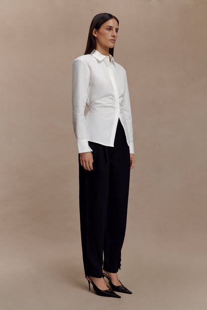 Chemise en coton Millie à nouer dans le dos - Blanc