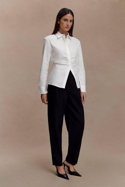 Pantalon tailleur à jambes évasées Olie - Noir