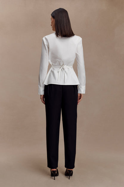 Pantalon tailleur à jambes évasées Olie - Noir