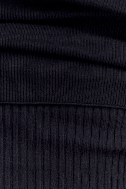 Top en tricot asymétrique en mélange de cachemire Sierra - Noir