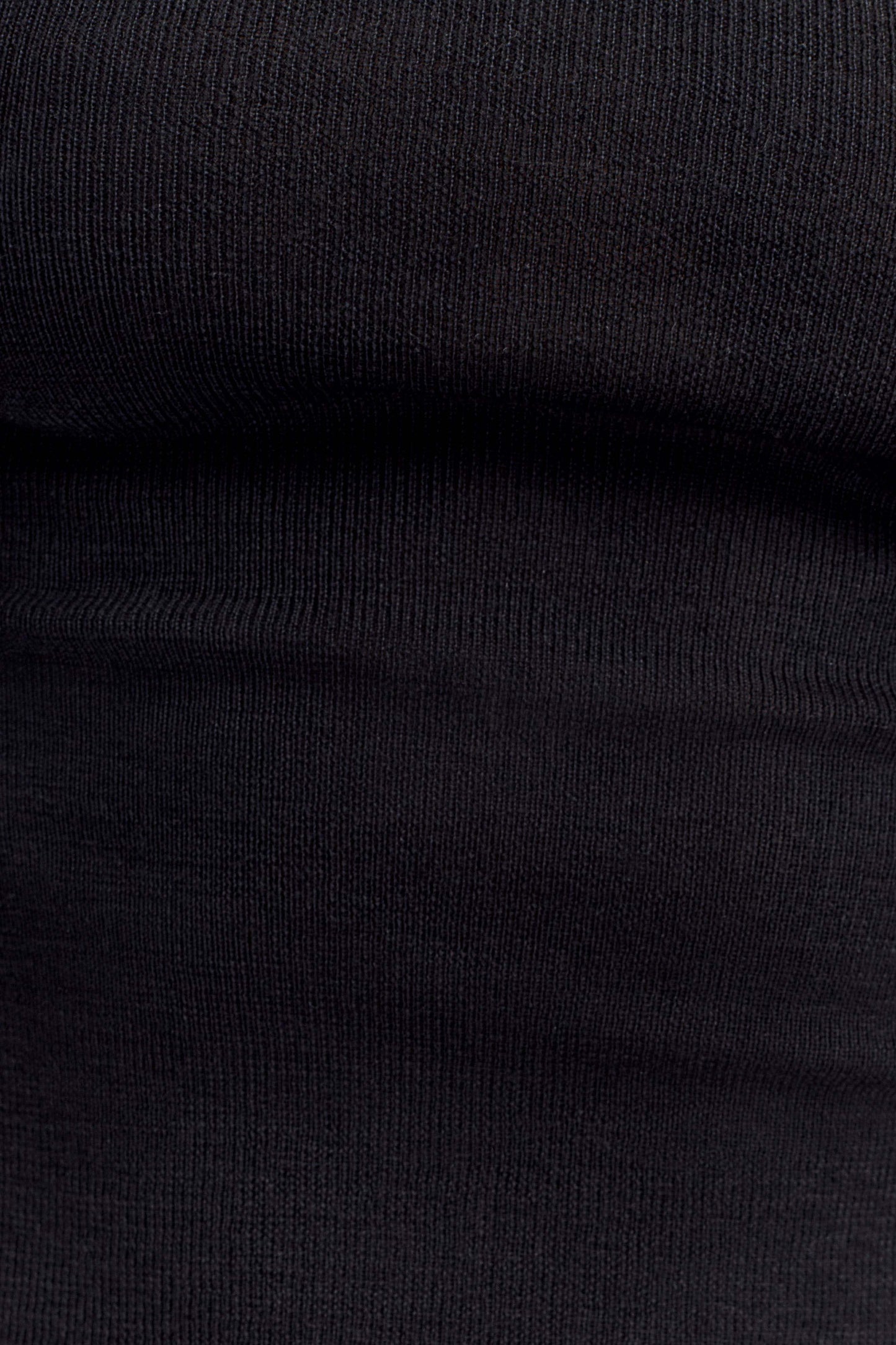 Paedyn Haut à manches longues en laine mérinos côtelée - Noir