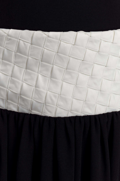 Robe Maxi en Chiffon Celine - Noir/Blanc
