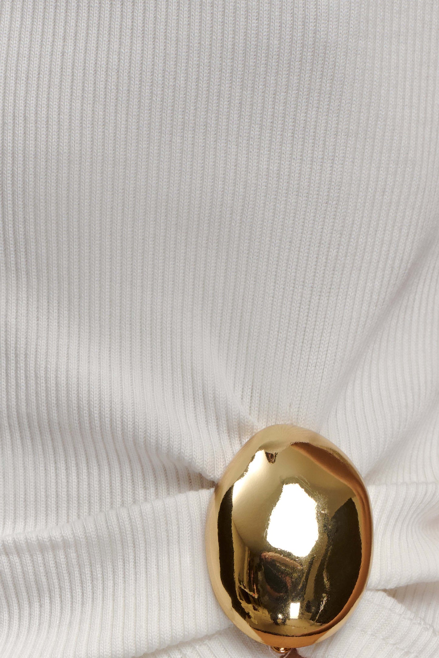 Haut sans manches à côtes Lola avec accessoires - Blanc