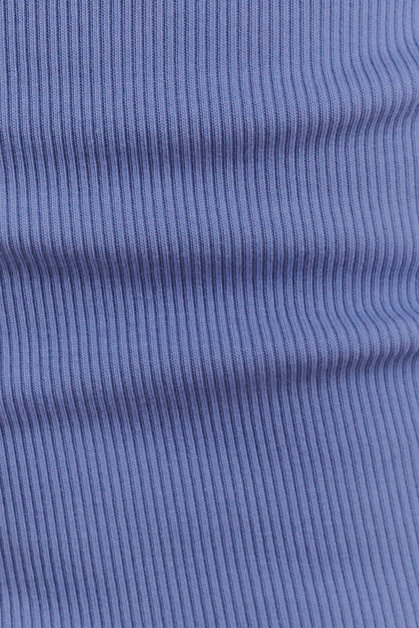 Haut sans manches à col carré et côtelé Aisling - Bleu bleuet