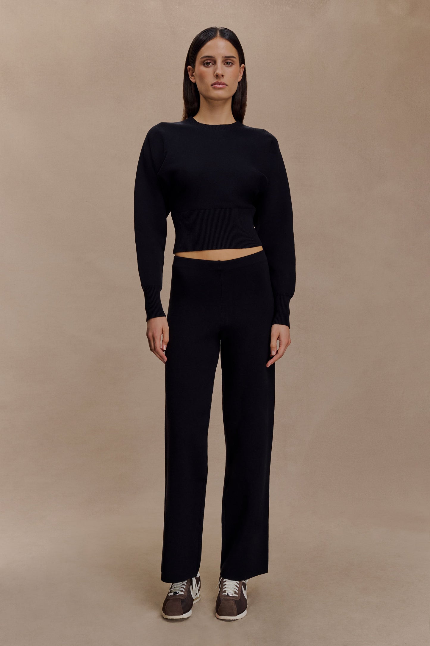 Pantalon en tricot droit Kerrymae - Noir