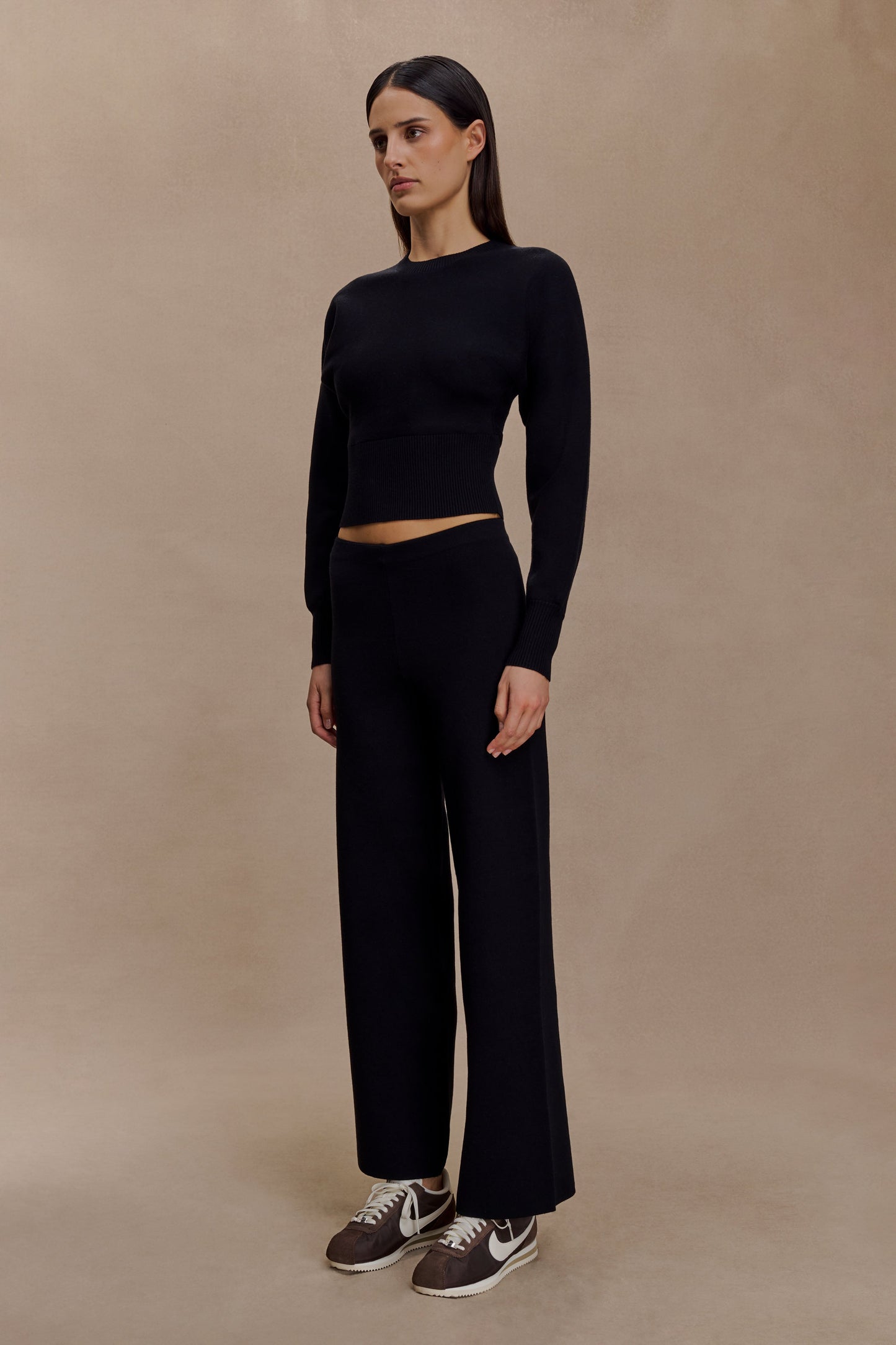 Pantalon en tricot droit Kerrymae - Noir